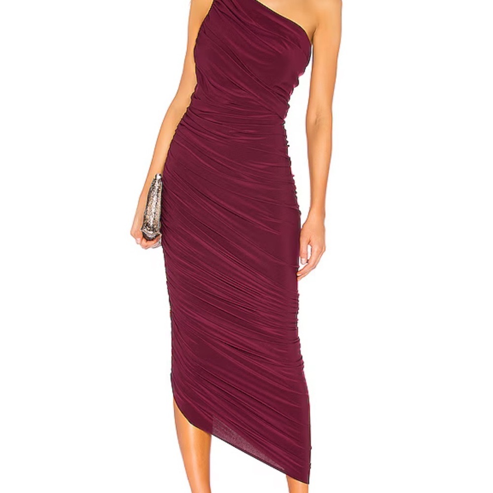 Norma Kamali black Asymmetrical Ruched Sheath Dress